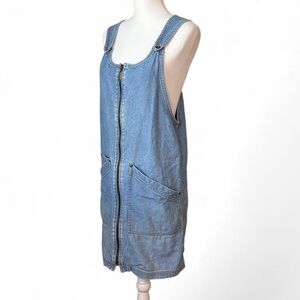 90s Vintage Denim Overall Dress